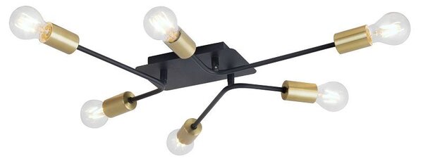 RABALUX 2103 Lanny stropné .svietidlo. E27 6x15W čierna
