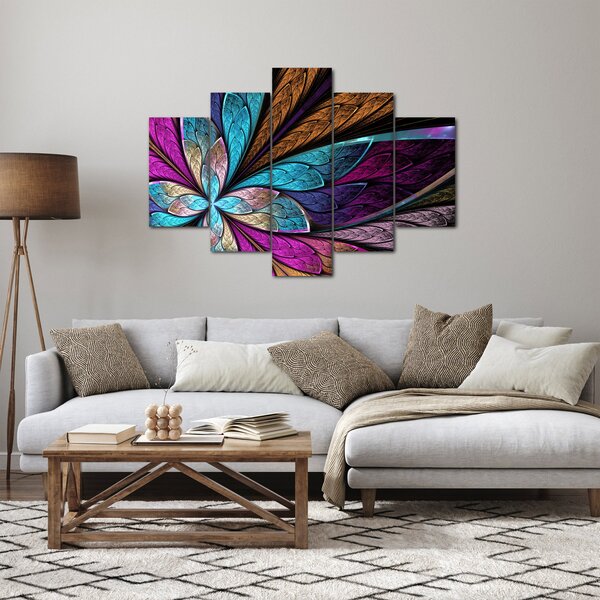 Obraz - Abstrakcia, kvetina (150x105 cm)