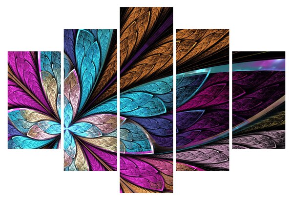 Obraz - Abstrakcia, kvetina (150x105 cm)