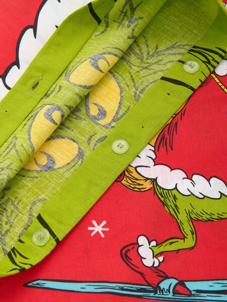 Sinsay - Bavlnené obliečky na vankúš s vianočným motívom 2 kusyk Grinch - viacfarebná