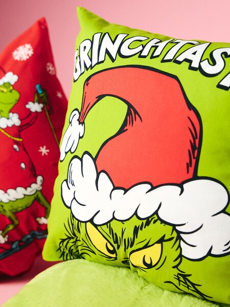 Sinsay - Bavlnené obliečky na vankúš s vianočným motívom 2 kusyk Grinch - viacfarebná