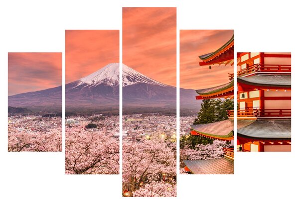 Obraz - Fujiyoshida, Japonsko (150x105 cm)