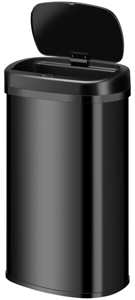 Štvorcový odpadkový kôš so senzorom - 60 L - čierny