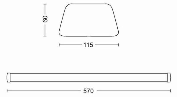 Philips 31246/31/P3 Softline LED stropné svietidlo 60cm 24W=2500 lm 4000K