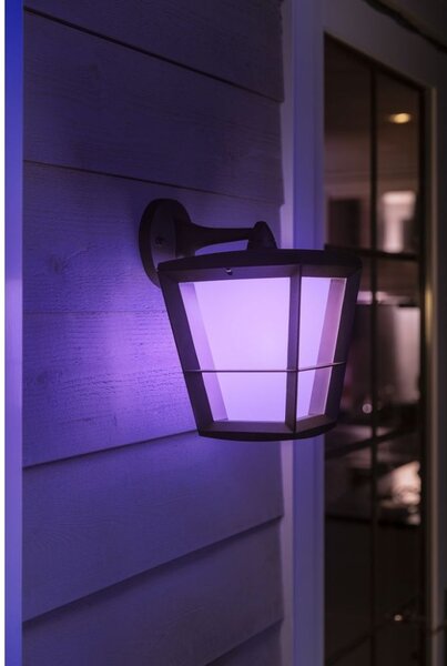 Philips HUE 17440/30/P7 Econic exteriérové nástenné svietidlo 15W=1150lm LED IP44 2200-6500K RGB