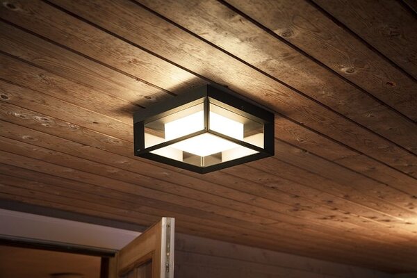 Philips HUE 17438/30/P7 Econic exteriérové nástenné svietidlo 26x26cm 15W=1150lm LED IP44 2200-6500K RGB