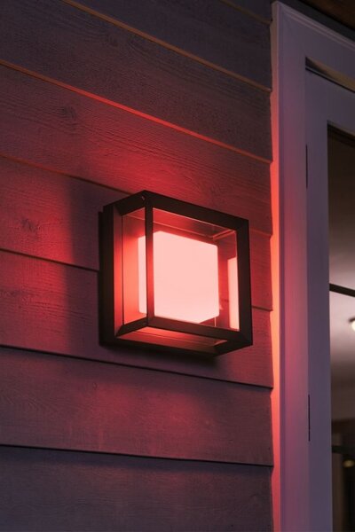 Philips HUE 17438/30/P7 Econic exteriérové nástenné svietidlo 26x26cm 15W=1150lm LED IP44 2200-6500K RGB