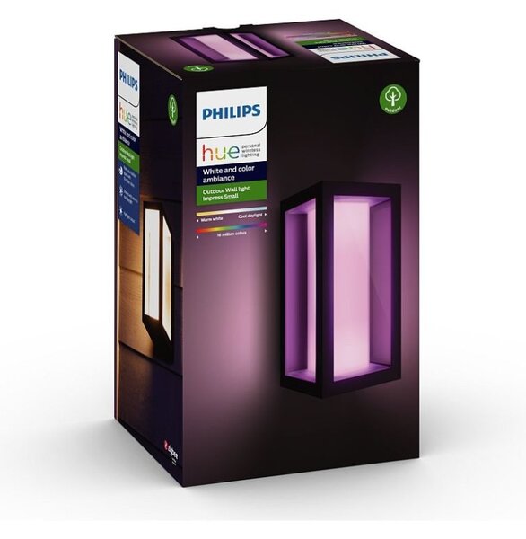 Philips HUE 17429/30/P7 Impress exteriérové nástenné svietidlo 8W=1200lm LED IP44 2200-6500K RGB