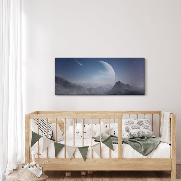 Obraz - Nebo nad skalami (120x50 cm)