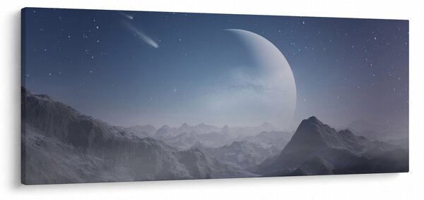 Obraz - Nebo nad skalami (120x50 cm)