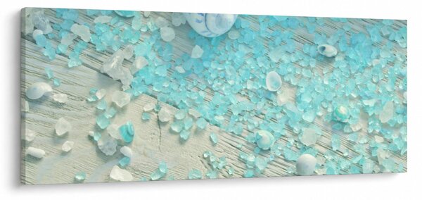 Obraz - Prímorská atmosféra v tyrkysových odtieňoch (120x50 cm)