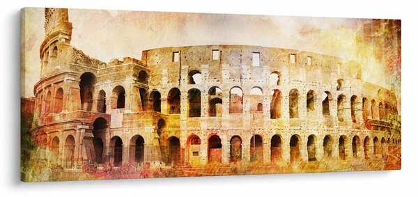 Obraz - Digitálna maľba, koloseum, Rím, Taliansko (120x50 cm)