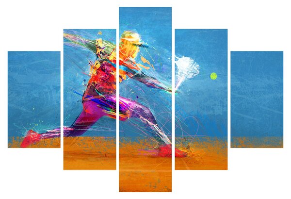 Obraz - Maľovaný tenista (150x105 cm)