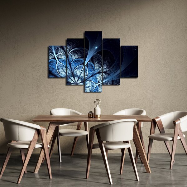 Obraz tmavomodrého kvetu (150x105 cm)
