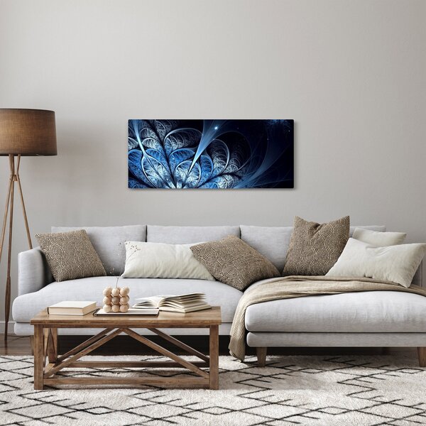 Obraz tmavomodrého kvetu (120x50 cm)