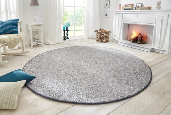 Sivý okrúhly koberec ø 200 cm Wolly – BT Carpet