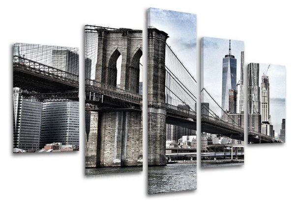 Obraz na stenu 5 dielny MESTO / NEW YORK ME115E50 - 100x80 cm
