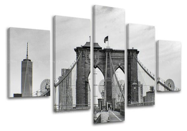 Obraz na stenu 5 dielny MESTO / NEW YORK ME114E50 - 100x80 cm