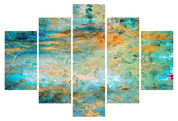Obraz modrej abstrakcie (150x105 cm)