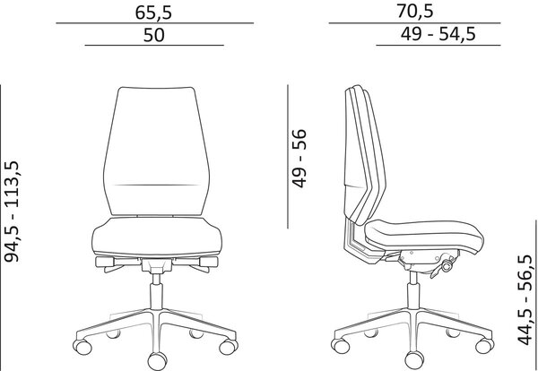 Antares pracovná stolička 1870 SYN MOTION ALU Antistatic ESD