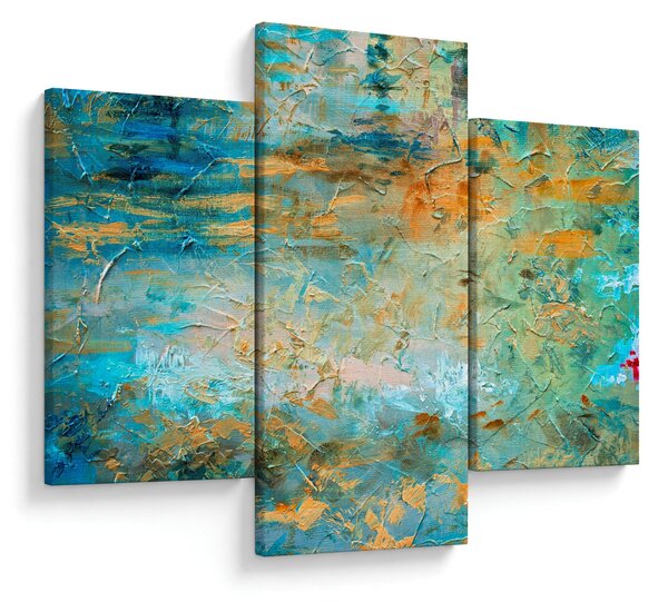 Obraz modrej abstrakcie (90x60 cm)
