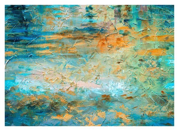 Obraz modrej abstrakcie (70x50 cm)