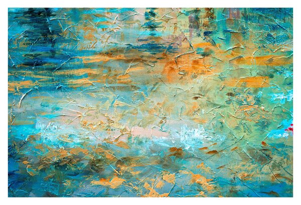Obraz modrej abstrakcie (90x60 cm)