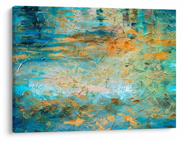 Obraz modrej abstrakcie (70x50 cm)