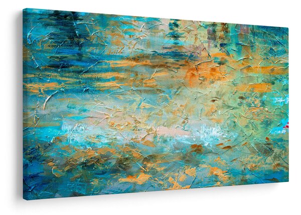 Obraz modrej abstrakcie (90x60 cm)