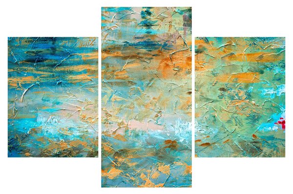 Obraz modrej abstrakcie (90x60 cm)