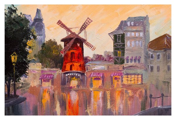 Obraz - Moulin rouge, Paríž, Francúzsko (90x60 cm)
