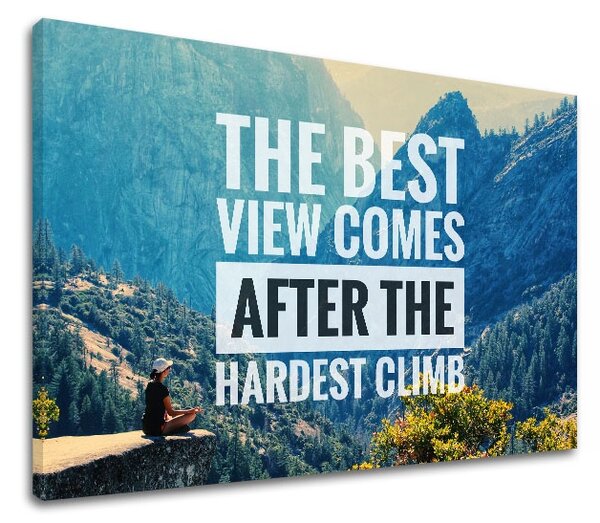 Motivačný obraz na stenu The best view comes_002