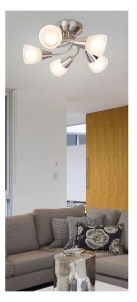 RABALUX 5691 Connor stropné svietidlo E14 5X 40W saténová chrómová