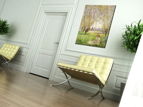 Obraz na plátne DIEVČA POD VŔBOU – Claude Monet  REP074