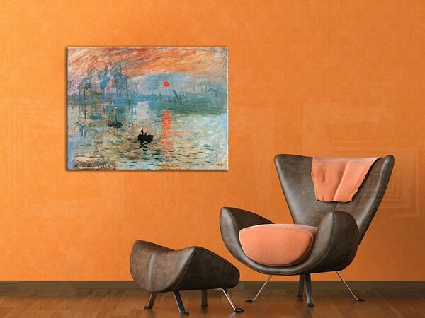 Obraz na plátne ZÁPAD SLNKA V PRÍSTAVE – Claude Monet    REP084