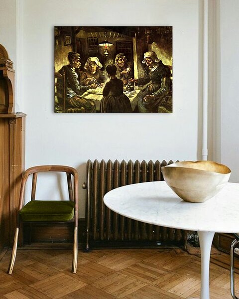Obraz na plátne Vincent van Gogh - Jedáci zemiakov - 20x30 cm