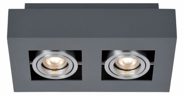IT8002S2-BK/AL ITALUX Casemiro moderné povrchové bodové svietidlo 2X50W GU10 IP20