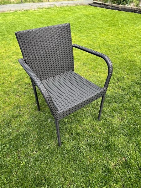 Bello Giardino ratanová stolička Sottile čierna