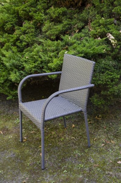 Bello Giardino ratanová stolička Sottile sivá