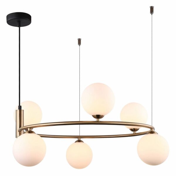 MDM-3974/6 BRO ITALUX Amily moderné závesné svietidlo 6X25W G9 IP20