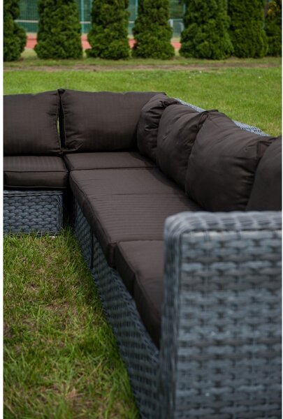 Bello Giardino ratanový set Maestoso sivý