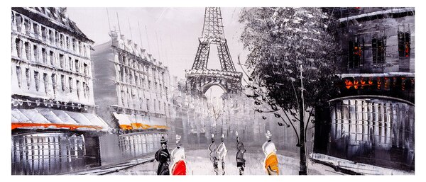 Obraz - Olejomaľba, Paríž (120x50 cm)