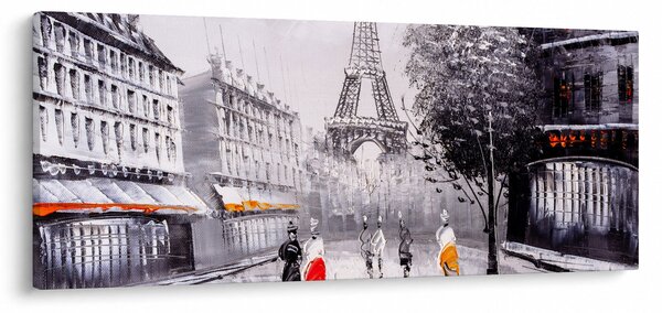 Obraz - Olejomaľba, Paríž (120x50 cm)