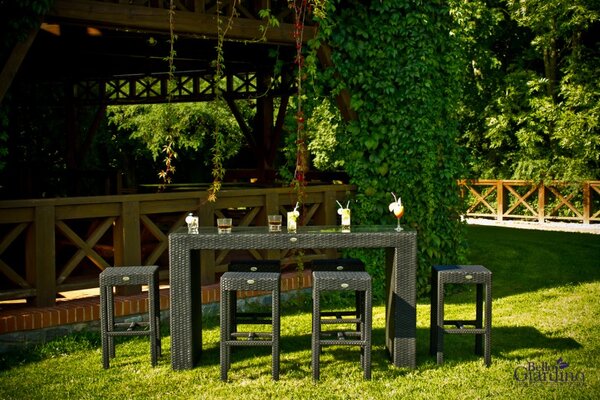 Bello Giardino barové ratanové sedenie Geniale čierne