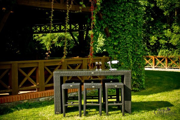 Bello Giardino barové ratanové sedenie Geniale čierne