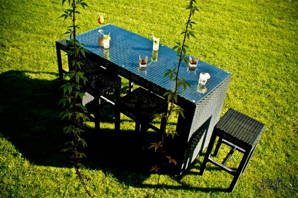 Bello Giardino barové ratanové sedenie Geniale čierne