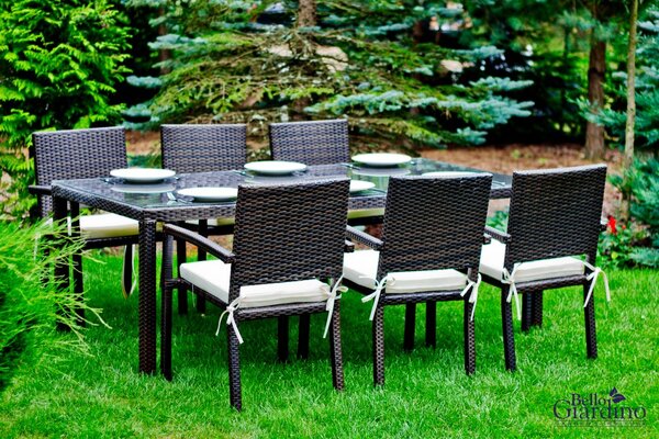 Bello Giardino jedálenský záhradný set Ombroso