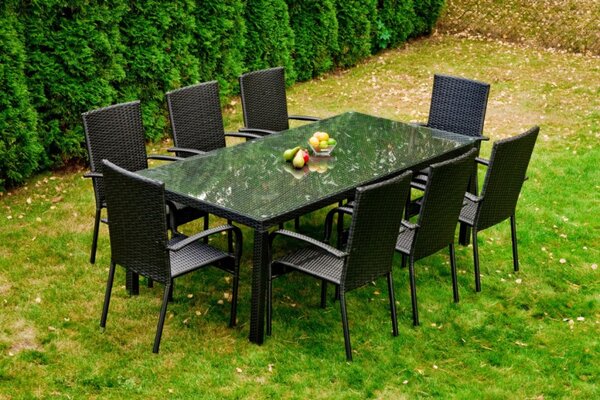 Bello Giardino jedálenský set Sottile čierny