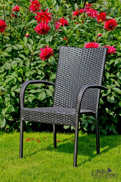 Bello Giardino jedálenský set Sottile čierny