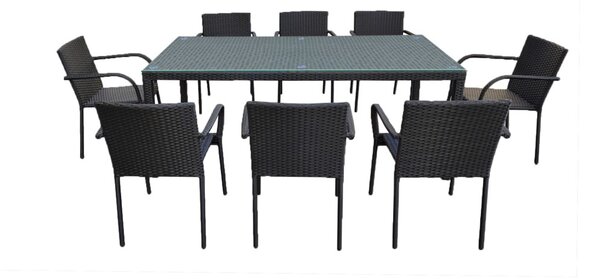 Bello Giardino jedálenský set Sottile čierny